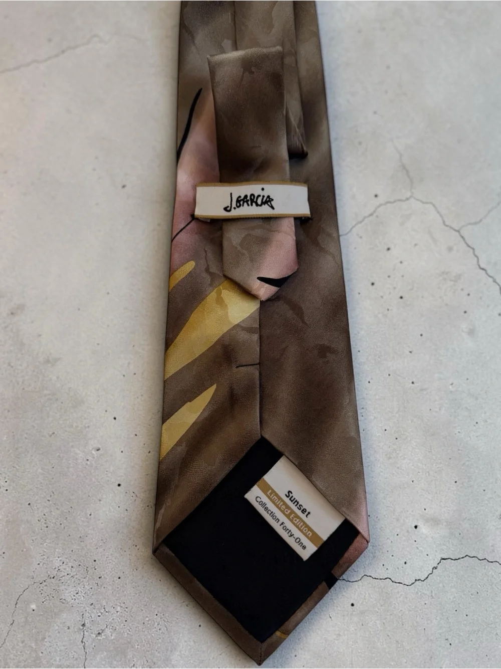 J. Garcia Sunset Limited Edition Collection Forty-One 100% Silk Abstract ArtDeco